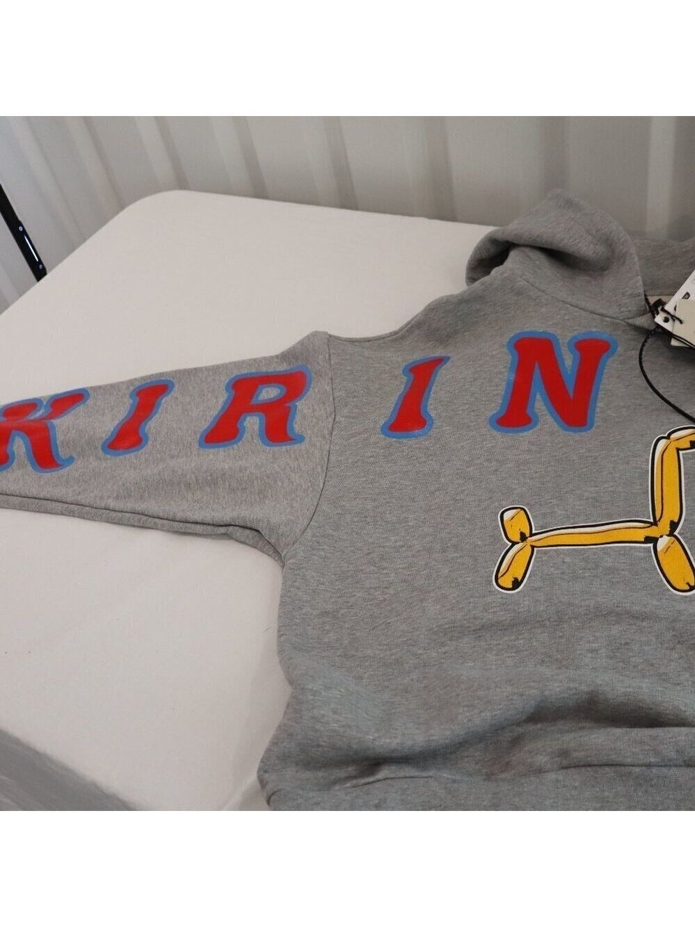 Kirin Peggy Gou Womens Gray Hoodie with Spellout and Balloon Animal Size S NWT - Picture 3 of 9